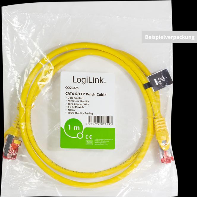 Produktbild LogiLink Netzwerkkabel (S/FTP, CAT6, 2 m)