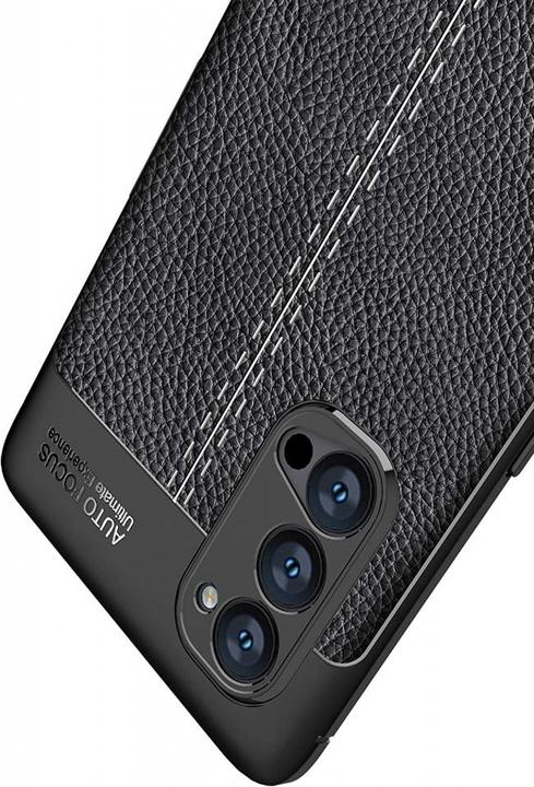 Actual product image Screenguard Oppo Reno4 Pro 5G Case Leather Design TPU Cover (Oppo Reno 4 Pro 5G)