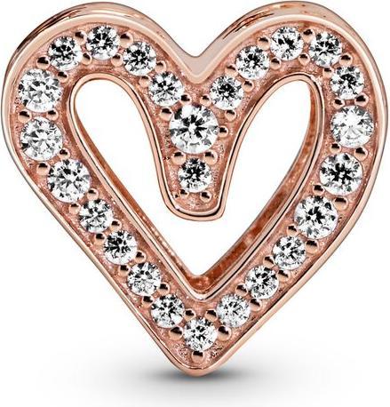 Immagine prodotto Pandora Charm a forma di cuore a mano libera Rose Sparkling (Metallo, placcato oro rosa)