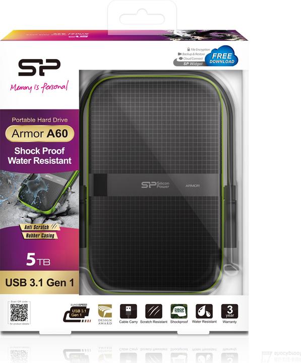 Actual product image Silicon Power Armor A60 5TB USB 3.0 2.5 SP050TBPHDA60S (5 TB)