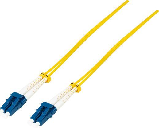 Actual product image LogiLink Fibre optic duplex patch cable, OS2, 9/125µ, LC-LC, yellow, 50 m (50 m)