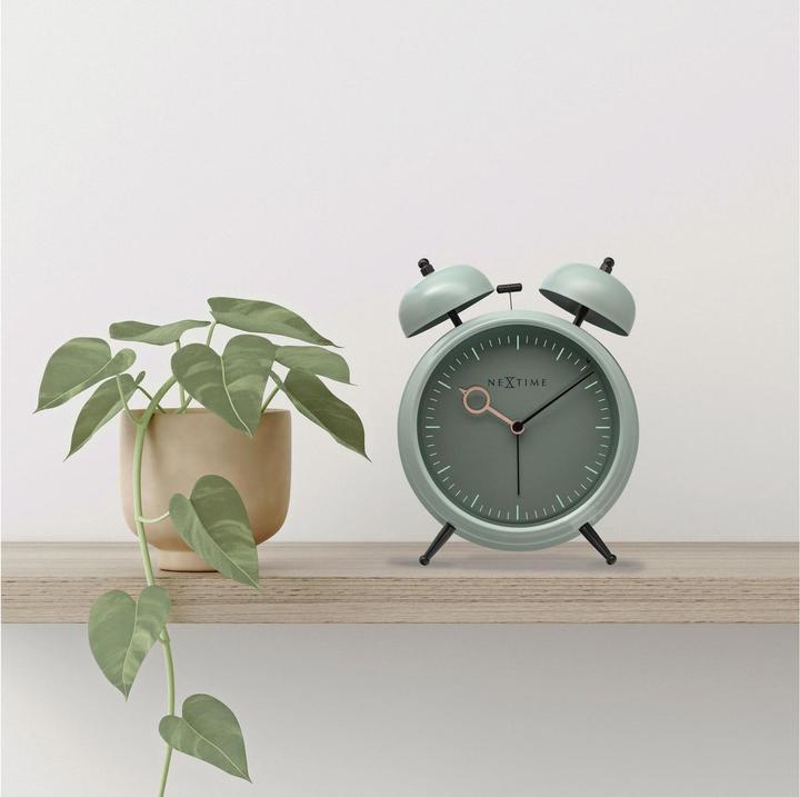 Actual product image Nextime Classic Alarm Clock Golden Hour Teal