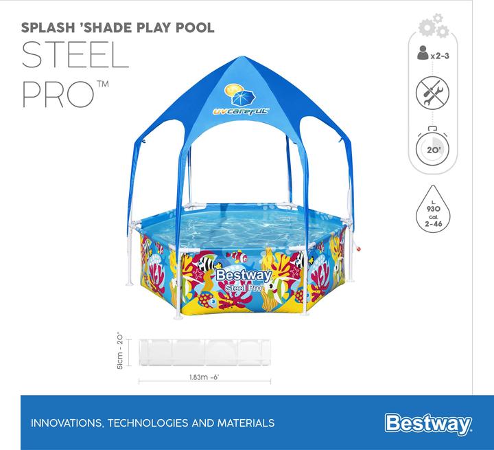 Immagine prodotto Bestway Piscina Splash-in-Shade 183x51cm