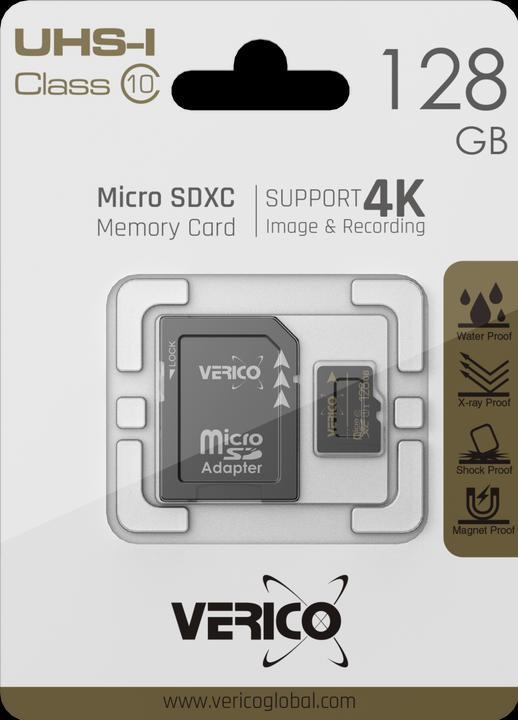Verico 128GB microSD C10 UHS-1 Speicherkarte ( inkl. Adapter ) (128 GB, microSD, U1, UHS-I)