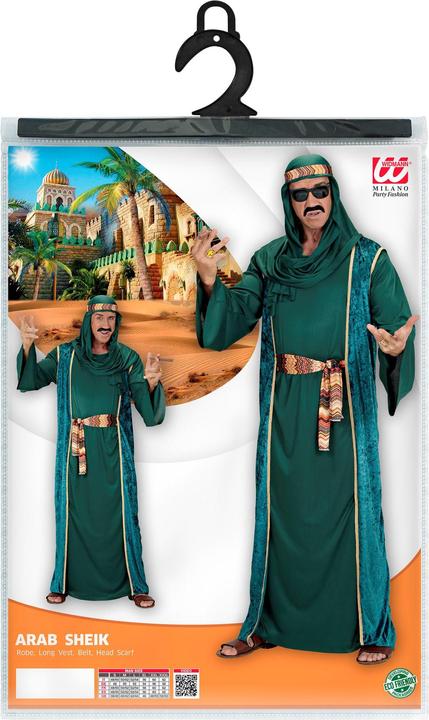 Actual product image Widmann Arabian sheikh costume for men green (S)