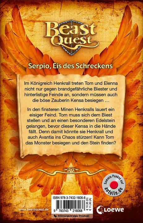 Produktbild Loewe Beast Quest (Band 65) - Serpio, Eis des Schreckens (Deutsch, Adam Blade, Sandra Margineanu, Loewe Kinderbücher, 2023)