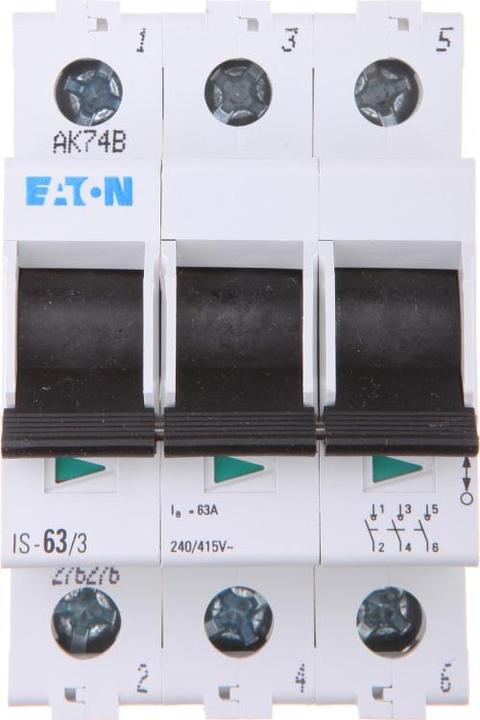 Produktbild Eaton Hauptschalter Grau 3polig 63 A