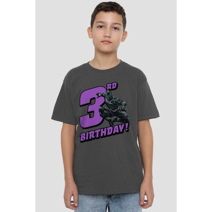 Actual product image Black Childrens/Kids 3rd Birthday T-Shirt (128)