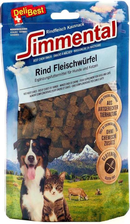 DeliBest Cubes de viande de boeuf Simmental (Adulte, 1 pcs, 180 g)