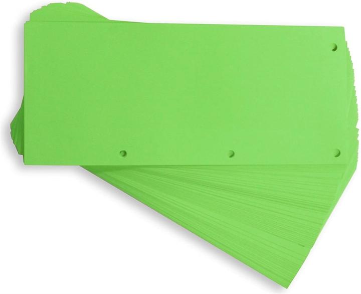 Produktbild Oxford Trennstreifen Duo, aus Karton, 240 x 105 mm, grün Lochung auf Längs- und Querseite