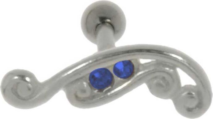 Produktbild Bijouteria Ohrpiercing (Chirurgenstahl 316L, Kristall, Messing mit Silberbeschichtung)