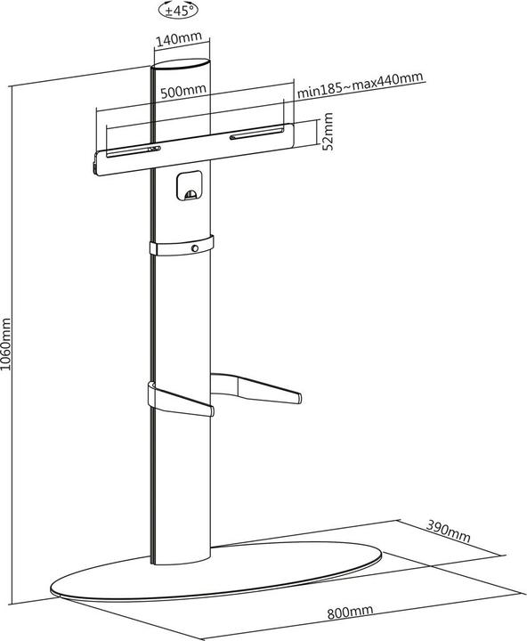 Produktbild Roline LCD-/TV-Ständer (55", 40 kg)
