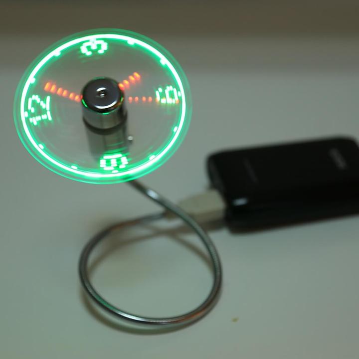 Actual product image Hama PC USB fan with clock display