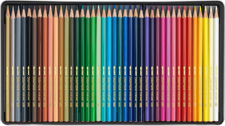 Actual product image Caran d'Ache Fancolor coloured pencils metal box (Multicoloured, 40 x)
