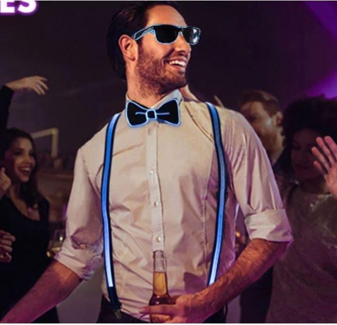 Actual product image MU Style Nici Series Glow-in-the-Dark LED Suspenders