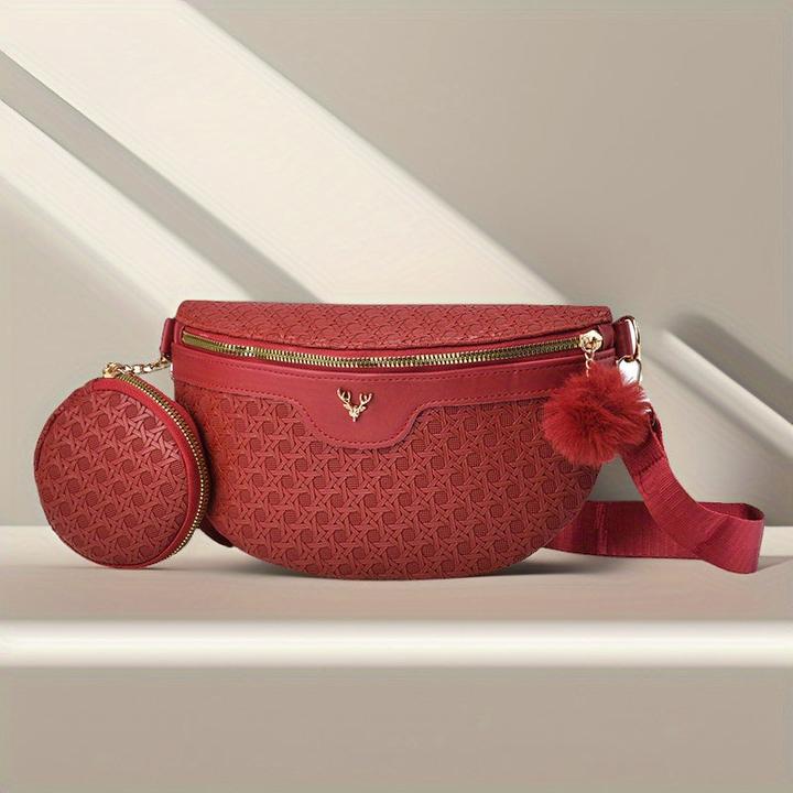 Produktbild Only-Bags.Store Zweiteiliges Hirschdekor Modische Brusttasche Crossbody Bag Set