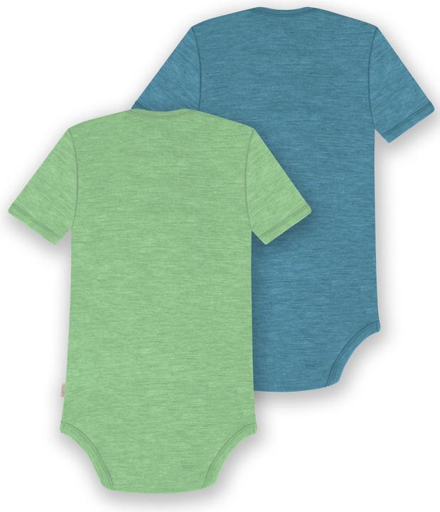 Produktbild Normani 2er Set Baby Merino Body Kurzarm „Tauranga" - 9297 (56)