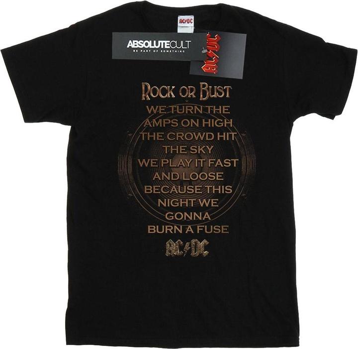 AC/DC Rock Or Bust Lyrics TShirt