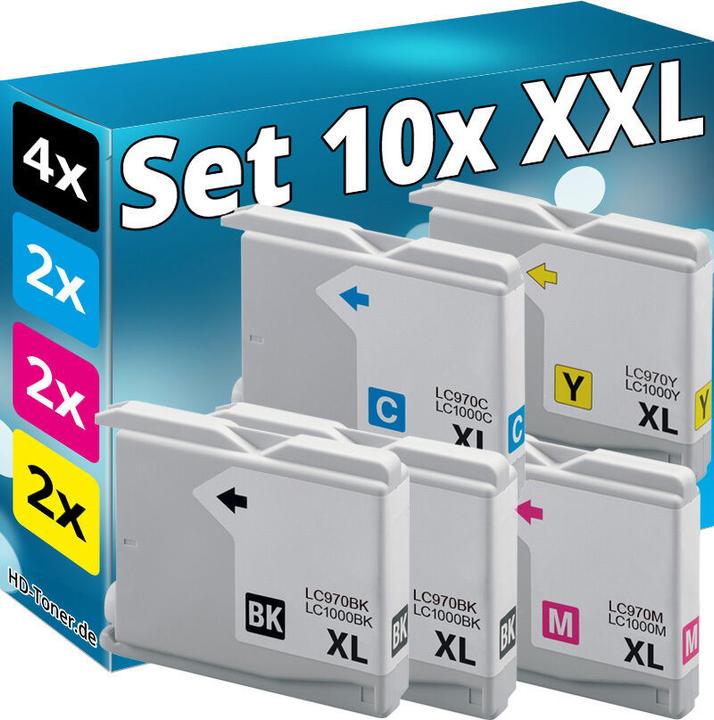 Produktbild Druckfuxx 10x PATRONEN kompatibel BROTHER LC-970 DCP 135c 150c MFC 235c 260c 660