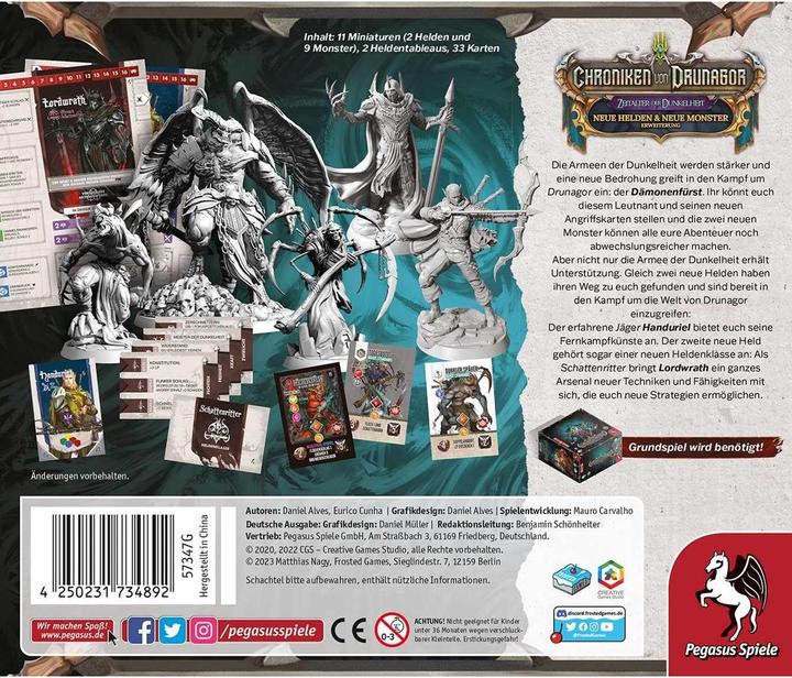 Actual product image Pegasus Chronicles of Drunagor: New Heroes New Monsters (Expansion) (EN) (German)