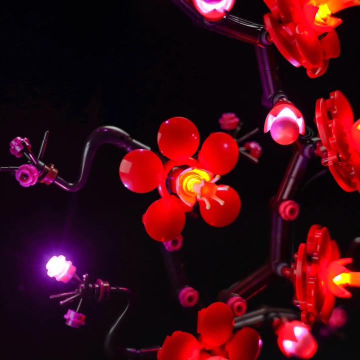 Actual product image BrickBling LED light set for LEGO Plum Blossom (10369)