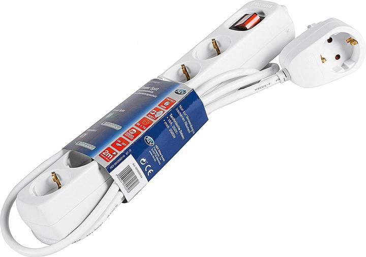 Produktbild REV Steckdosenleiste PowerSplit 6-fach 2m (7 x, CEE 7/3, 2 m)