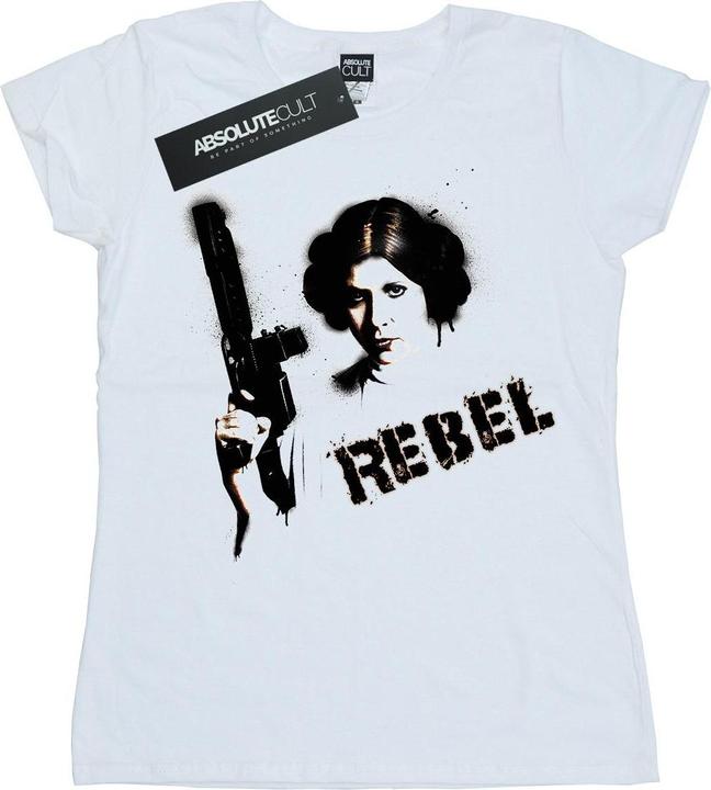 Actual product image Star Wars Womens/Ladies Princess Leia Rebel Cotton T-Shirt (M)