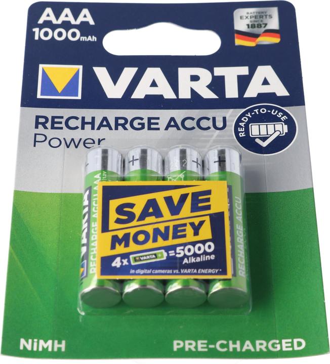 Varta Recharge Accu Power (4 pcs., AAA, 1000 mAh)