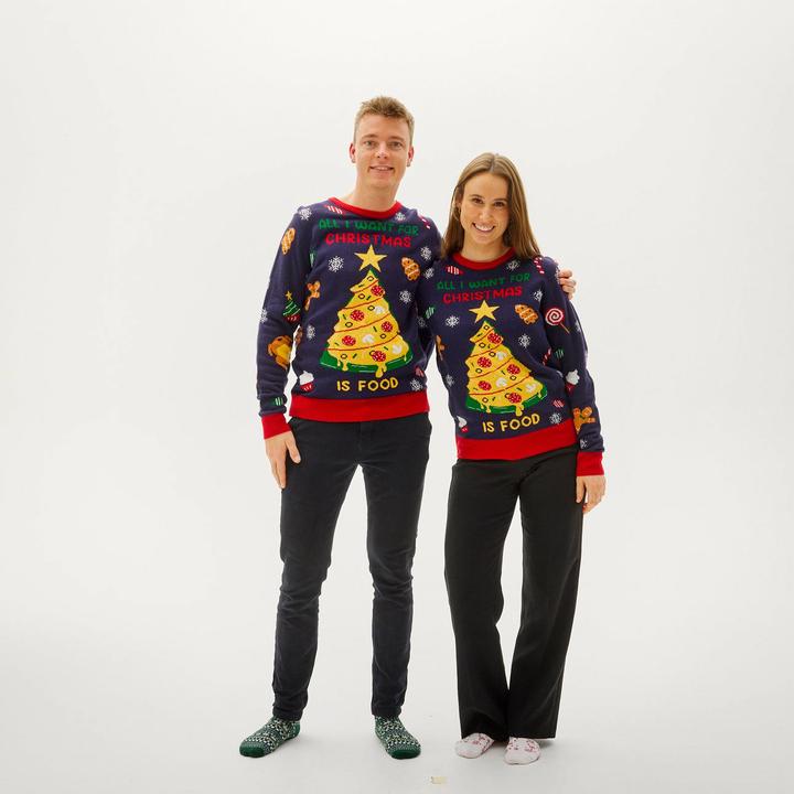 Image du produit Christmas Sweats All I Want For Christmas Is Food (Tout ce que je veux pour Noël) Sweat à LED (L)