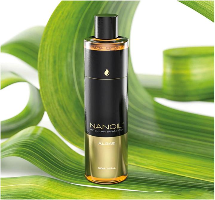 Actual product image Nanoil Micell shampoo with algae (300 ml, Liquid shampoo)