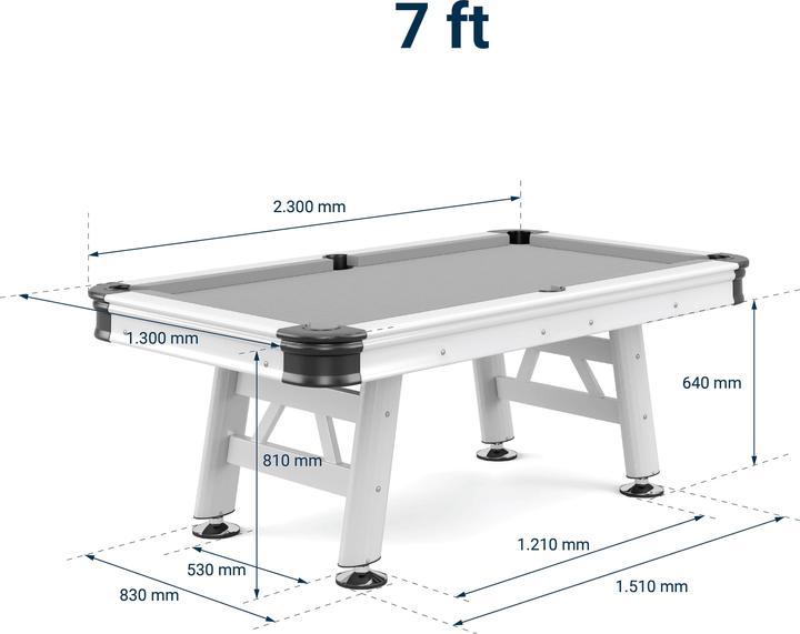 Image du produit Sportime Table de billard d'extérieur (193 x 96 cm)
