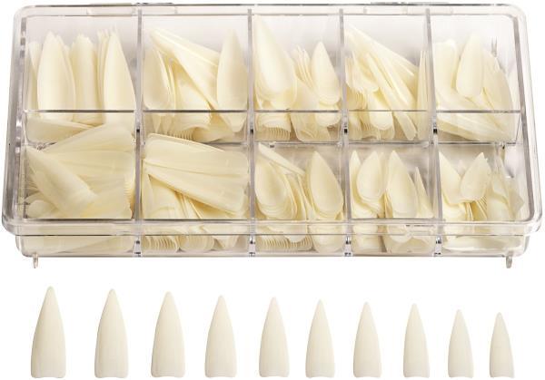 Image du produit You Nails Stiletto Tip Box 10 tailles (Ongles artificiels, Blanc)