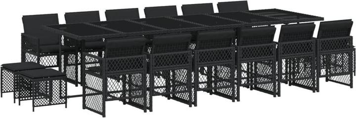 Image du produit VidaXL Meuble de jardin Ensemble de jardin 17pcs noir Poly rotin (330 cm)