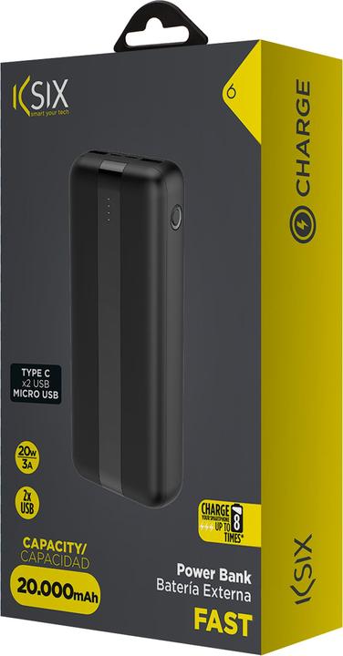 Produktbild KSIX Power Bank (20000 mAh, 20 W, 74 Wh)