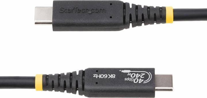 Produktbild StarTech com 50cm USB4 Kabel, USB-IF Zertifiziertes USB-C Kabel, 40Gbps Datenübertragung, 240W Power (0.50 m, USB 4.0)
