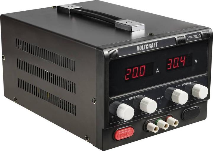 Produktbild Voltcraft Labornetzgerät, einstellbar 0 - 30 V/DC 0 - 20A 600W Steckanschluss 4mm schmale Bauform A