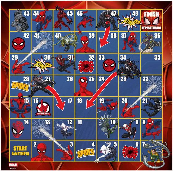 Image du produit Luna Toys Jeu de société Snakes and Ladders Spider-Man