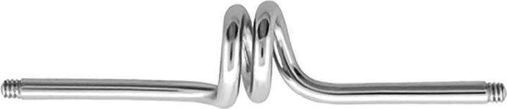 Star Piercing Barbell-Stab silber twister (Chirurgenstahl 316L)