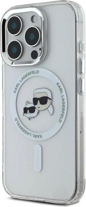 Produktbild Karl Lagerfeld KLHMP16LHLSKCH iPhone 16 Pro 6.3" biały/white hardcase IML Metal Karl&Choupette Head (Apple iPhone 16 Pro)