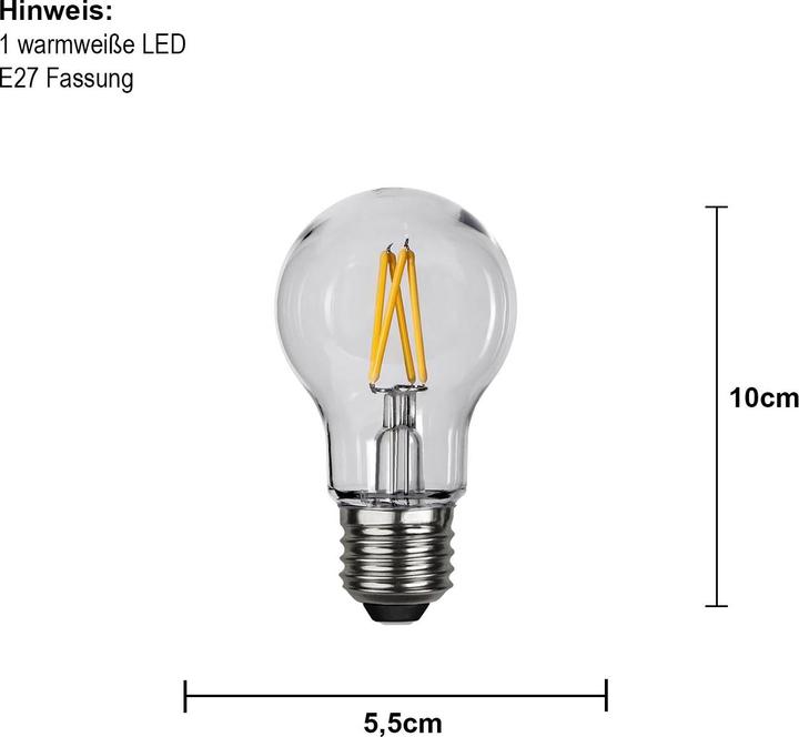 Immagine prodotto Star Trading Lampadina LED E27 A55 illuminazione esterna PC Cover Filament (E27, 2.40 W, 270 lm, 1 x, E)