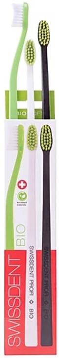 Produktbild Swissdent Bio Zahnbürste, Zahnbürsten aus biologischem Rizinusöl-Kunststoff (3 Stk.) vegan (Weich, 3 x)