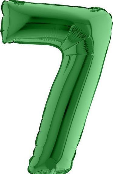 Bigiemme Ballon alu Chiffre "7" Vert