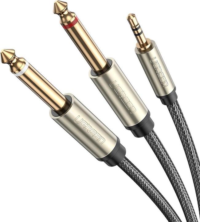 Ugreen AV126 Cavo da TRS 3,5 mm a 2x TS 6,35 mm - 3 m (grigio) (3 m)
