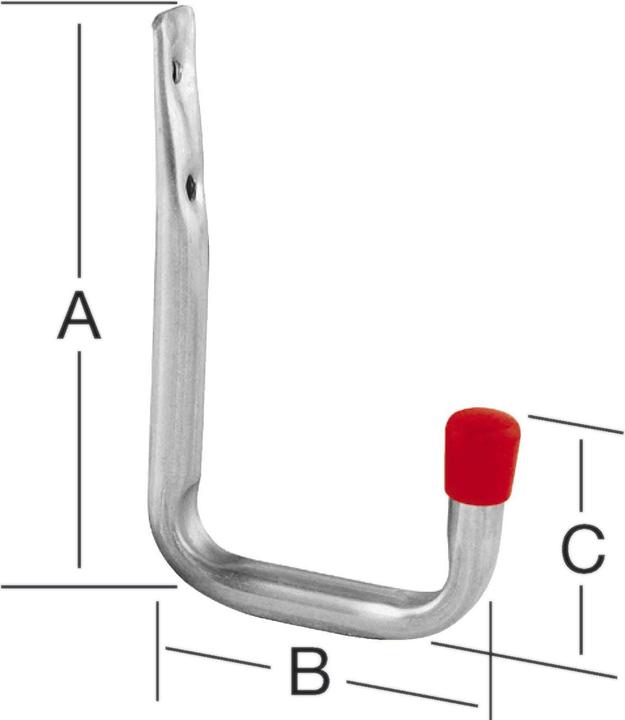 Immagine prodotto Vormann Gancio a muro a U senza rivestimento in gomma Sporgenza 114 mm Acciaio zincato