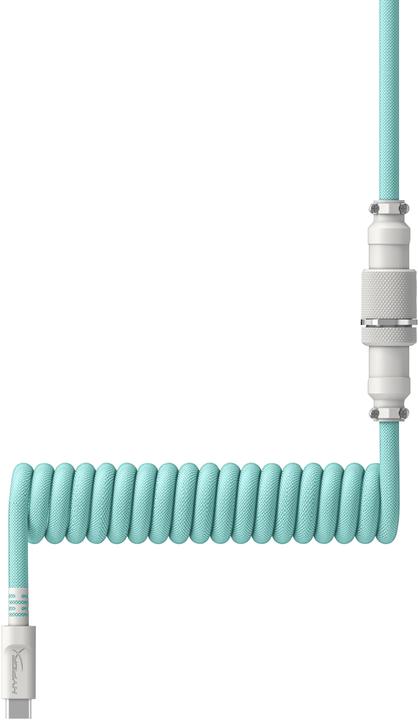 Immagine prodotto HyperX Cavo USB-C a spirale Verde chiaro-Bianco (1.37 m, USB 3.2 Gen 1)