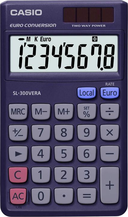 Immagine prodotto Casio SL-300VER (Celle solari, Batterie)