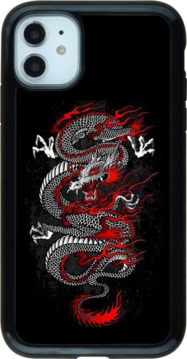 Produktbild PhoneLook Hülle Hybrid Armor schwarz Japanese style Dragon Tattoo Red Black (Apple iPhone 11)