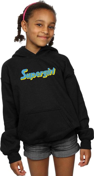 Produktbild Supergirl Text Logo Kapuzenpullover Mädchen (140, 146)