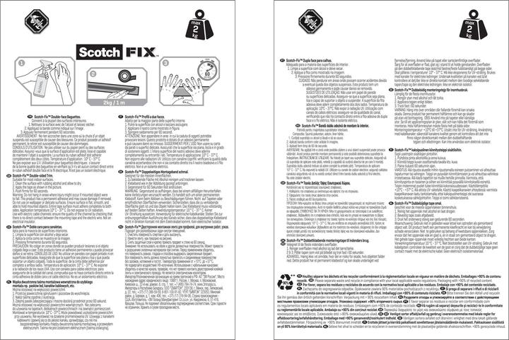 Valeurs nutritives et ingrédients Scotch Ruban de montage -Fix, 10 mm x 2 m, blanc (10 mm)