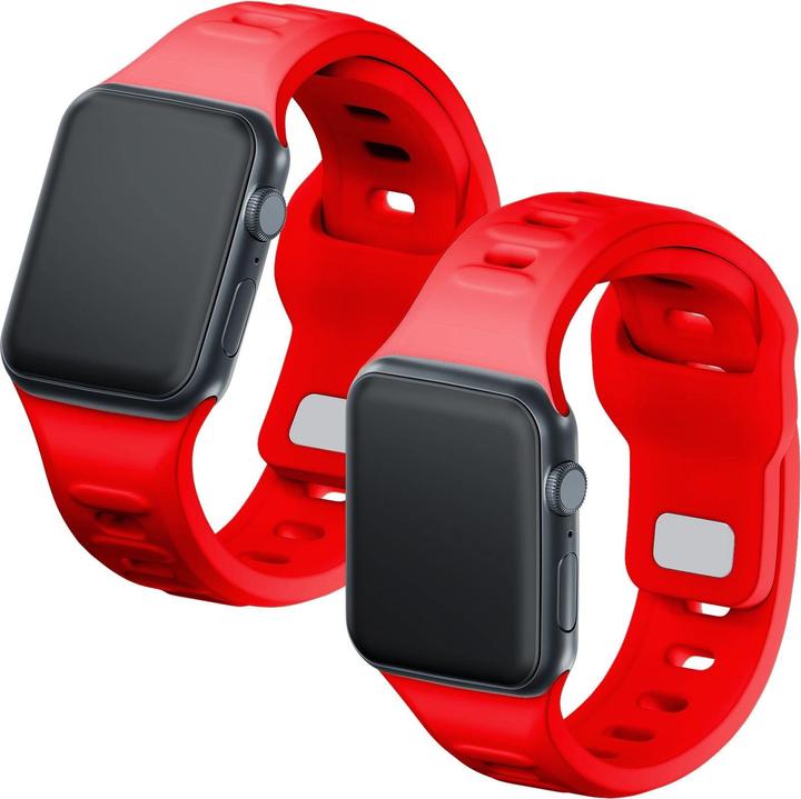 Produktbild 3MK Silicone Watch Strap czerwony/red dla Apple Watch 42/44/45/49mm (Silikon, Edelstahl)
